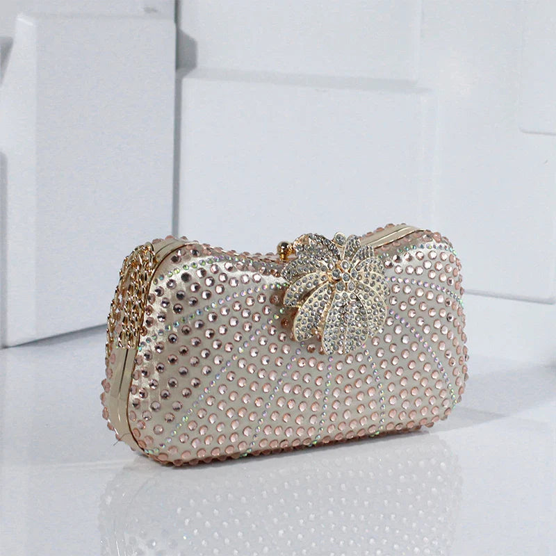 Elegant Crystal Shiny Evening Clutch Purse Wedding Bag
