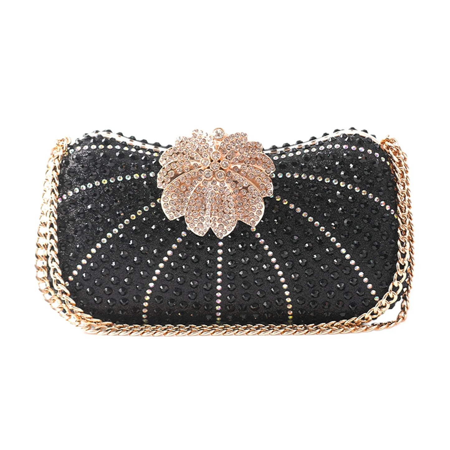 Elegant Crystal Shiny Evening Clutch Purse Wedding Bag