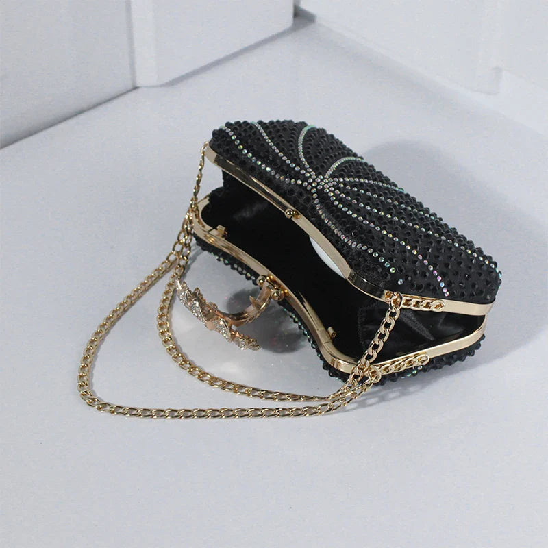 Elegant Crystal Shiny Evening Clutch Purse Wedding Bag