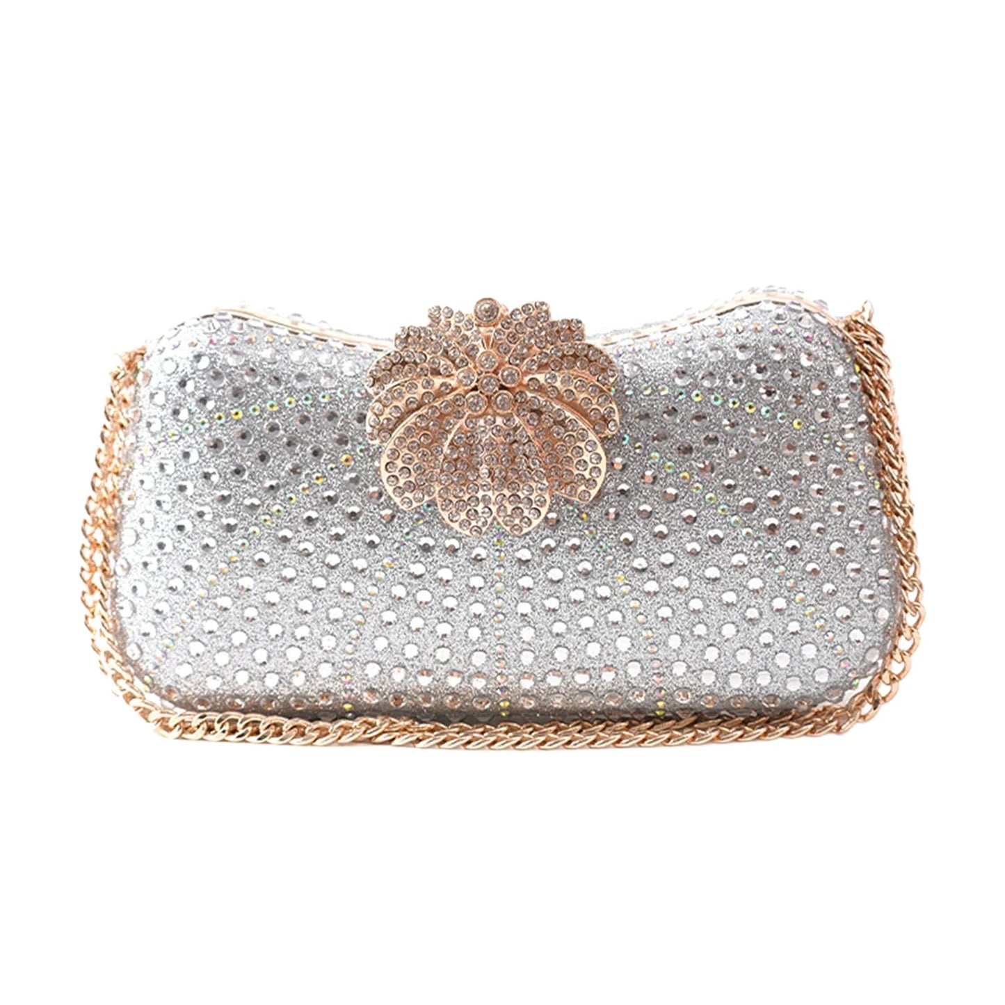 Elegant Crystal Shiny Evening Clutch Purse Wedding Bag