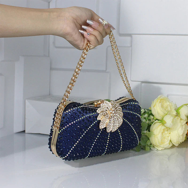 Elegant Crystal Shiny Evening Clutch Purse Wedding Bag