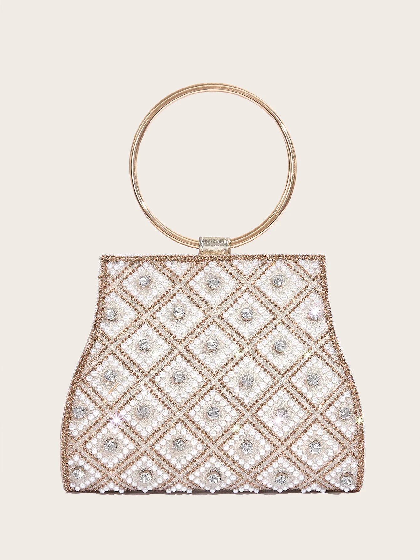 PU Rhinestone Clutch Bag for Women Party Wedding Fashion