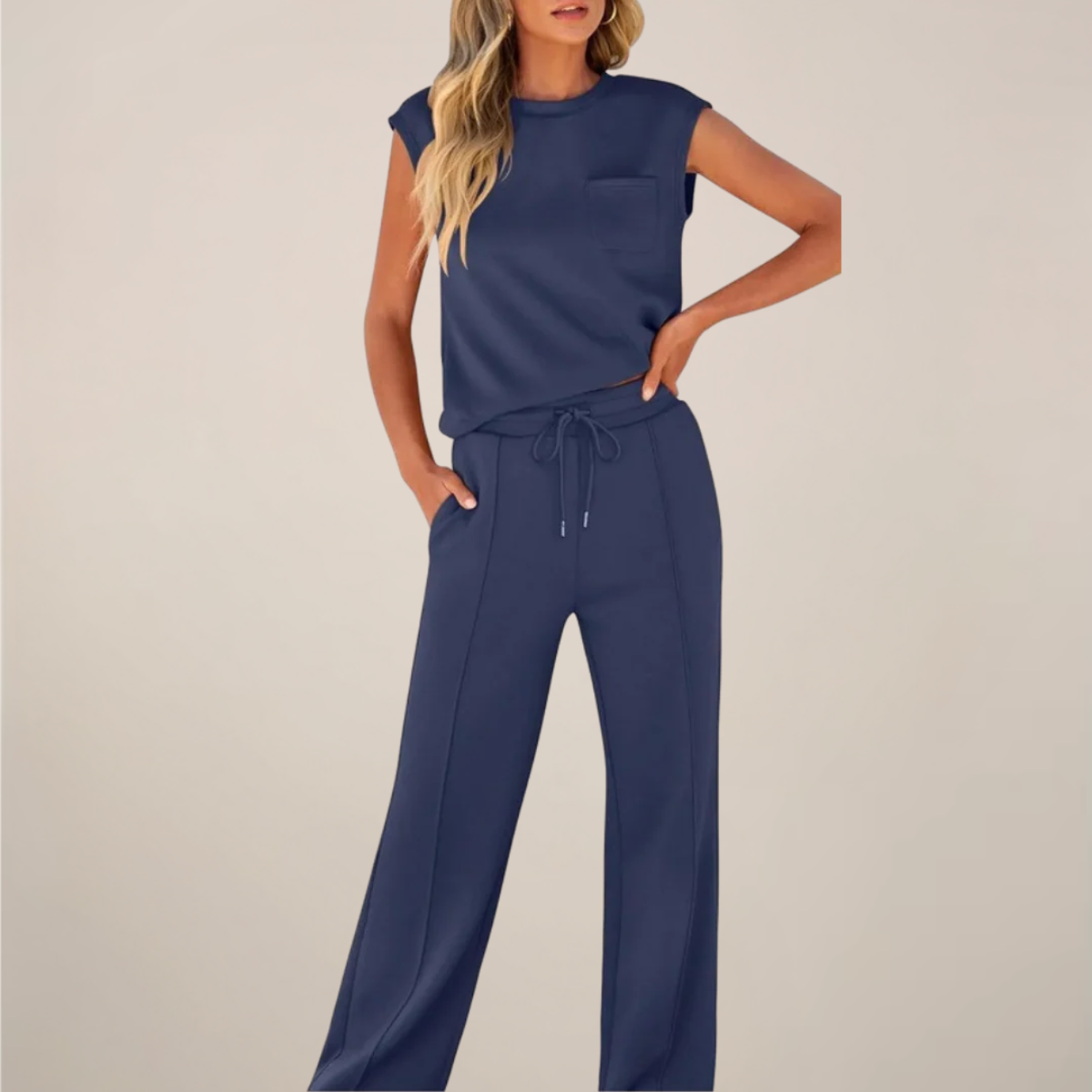 | Women's Relaxed Drawstring Pants Set