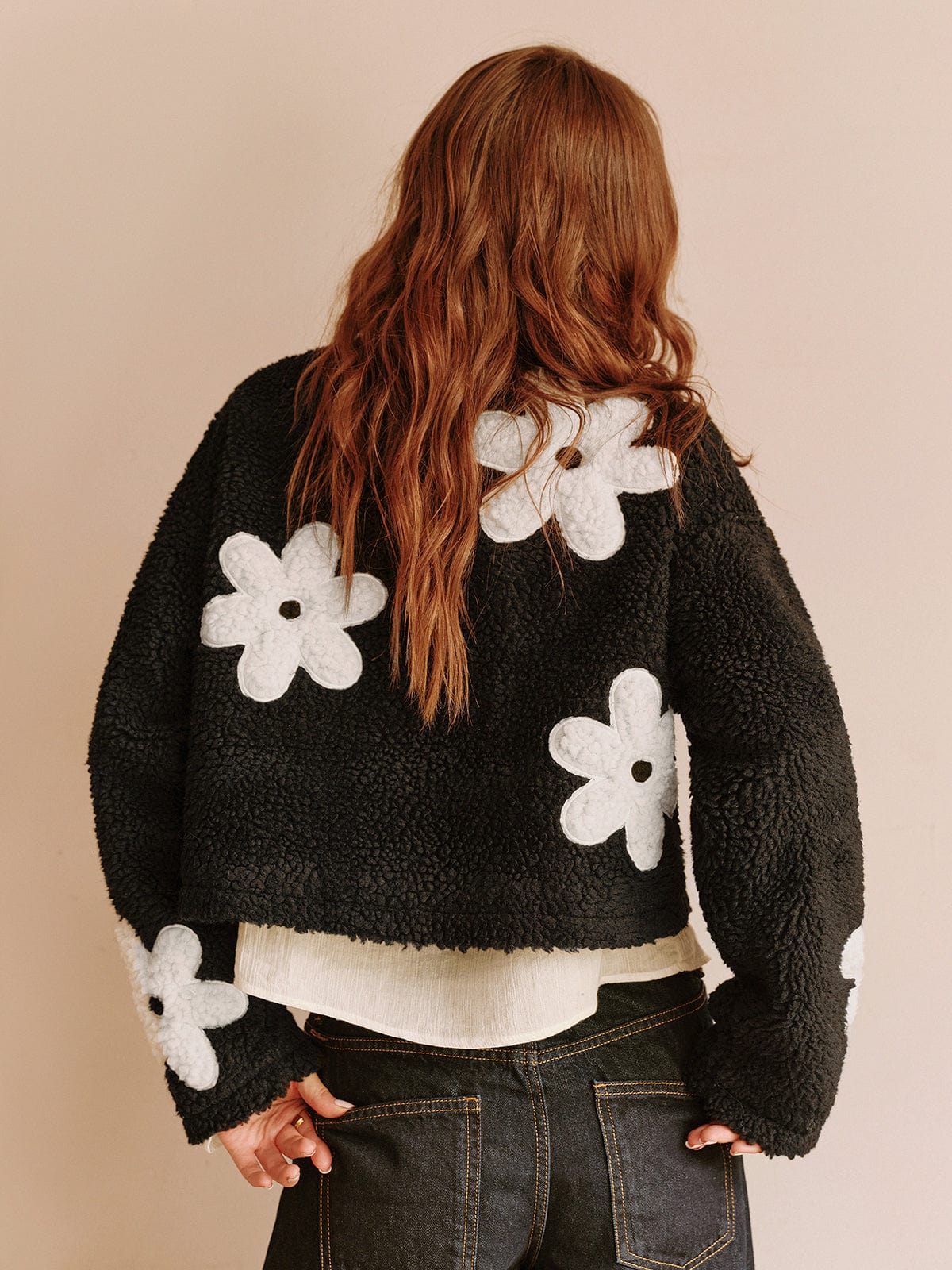 Womens Jacket Teddy Floral Print