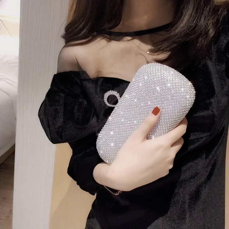 Shiny Diamonds Luxury Evening Clutch Bag