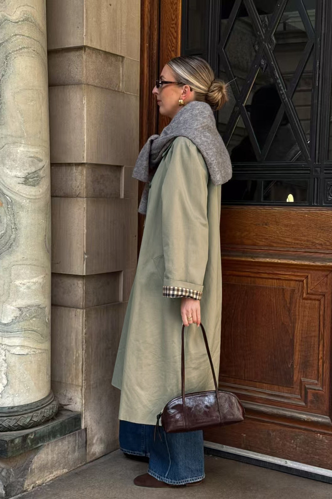 Japanese Minimalist Loose Petite Mid-Length Overcoat