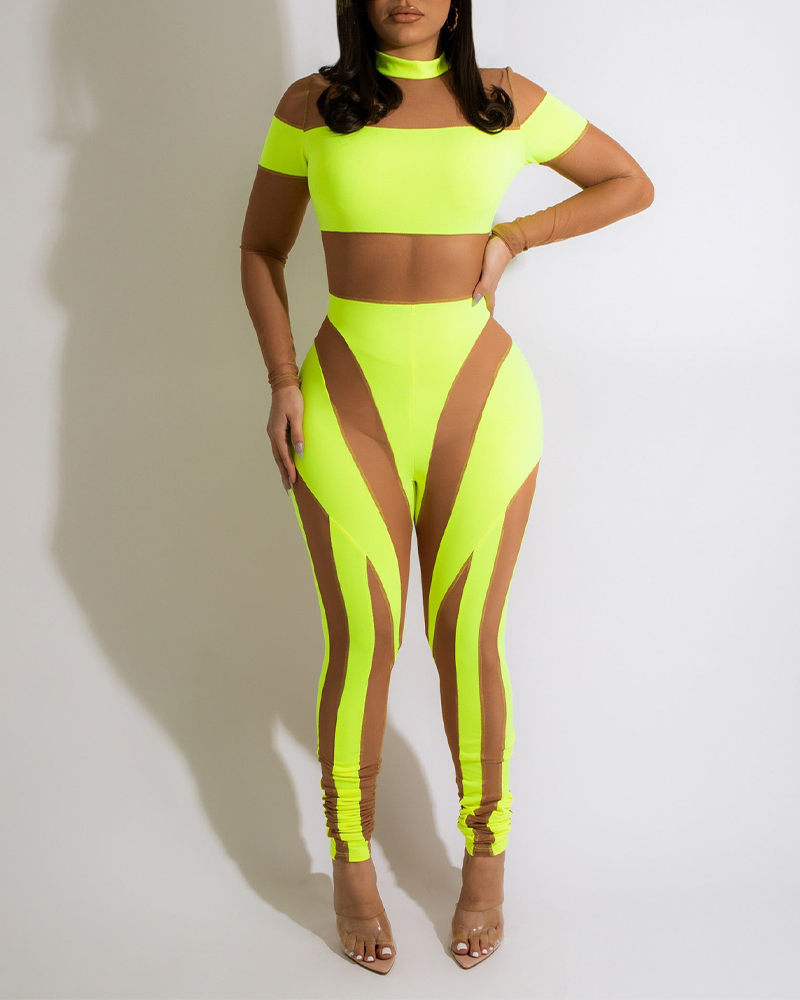 See-Through Mesh Jumpsuit