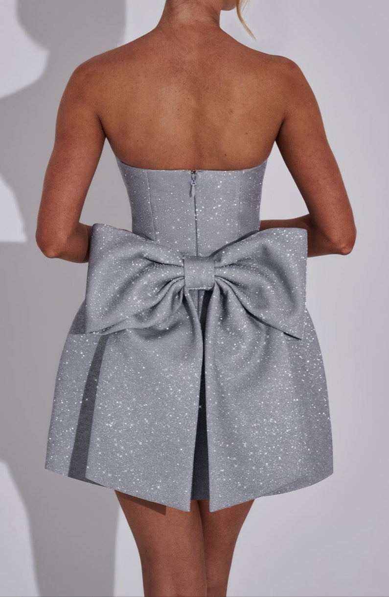 Graziosa Mini Dress - Silver Sparkle