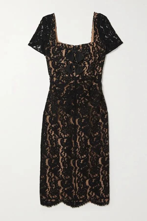 Amanda Embroidered Lace Bowkont Maxi Dress