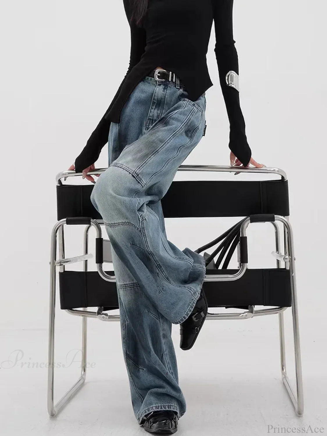 Azure Medieval Loose Harajuku Pant