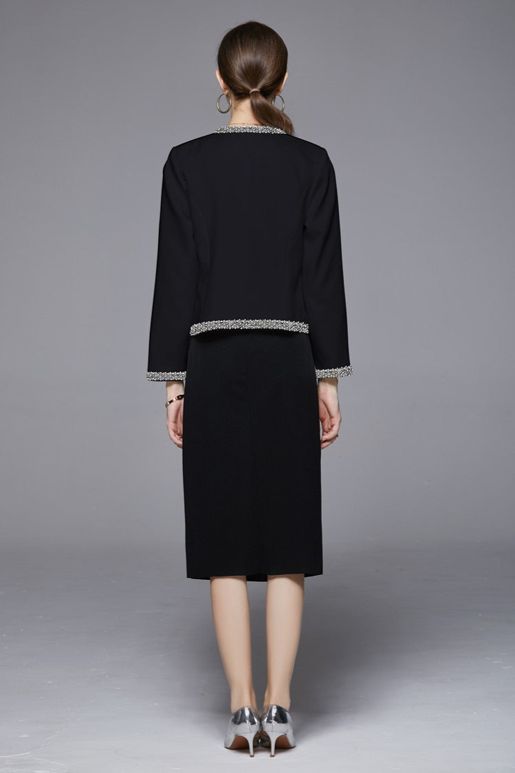 Beaded Open Front Short Coat