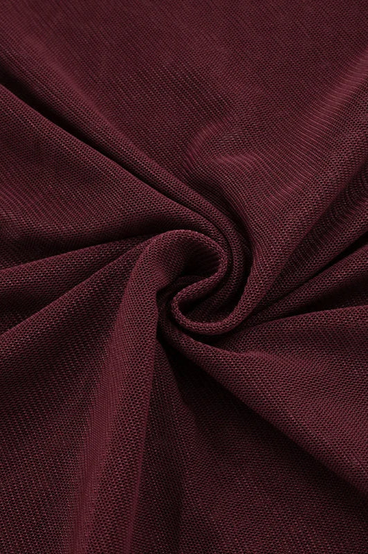 Halter Plunging V Neck Keyhole Ring Detail High Slit Maxi Dress
