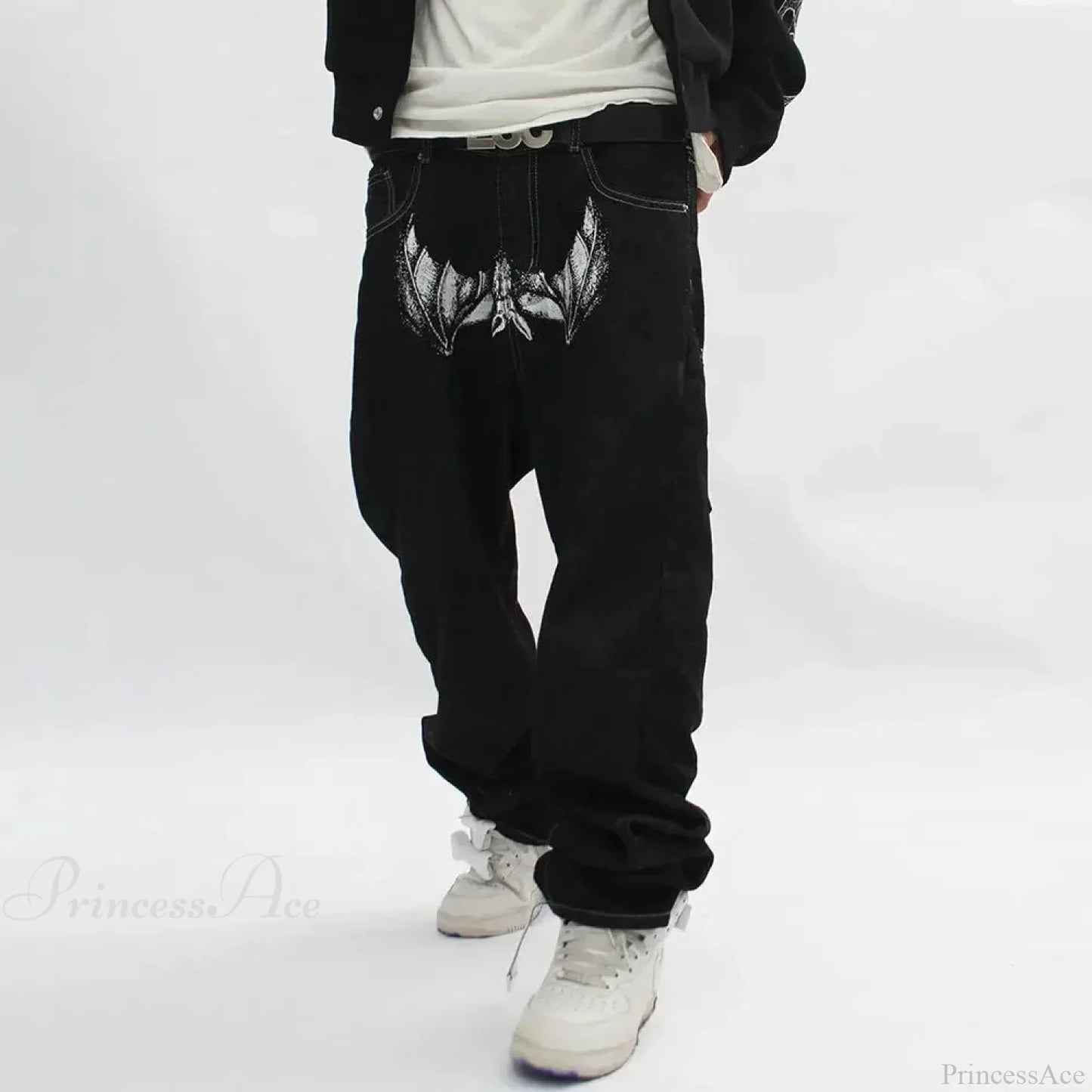 Bat Print Gothic Streetwear Pant