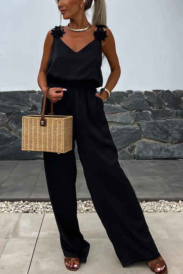 Sleeveless Pocket Bodysuit with Straps