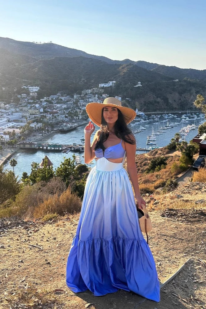 Ombre Cami Cutout Bodycon Maxi Dress