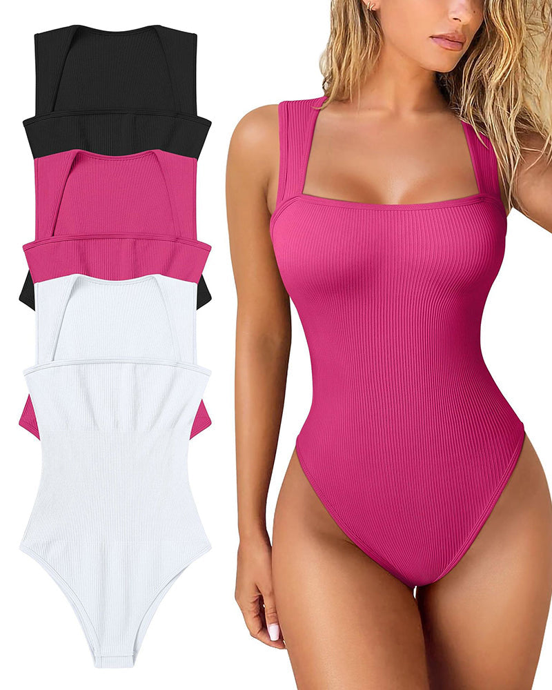 Ribbed Sleeveless Slim Fit Jumpsuit Top