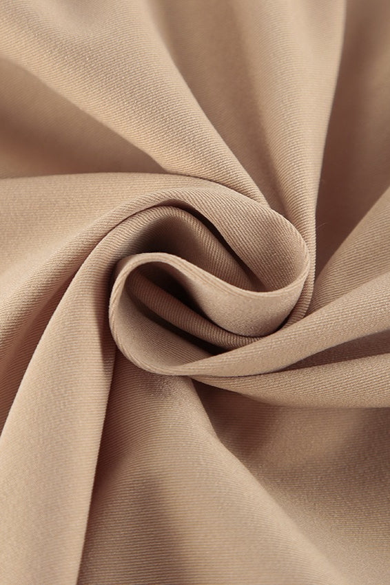 Khaki Drawstring Trench Jacket