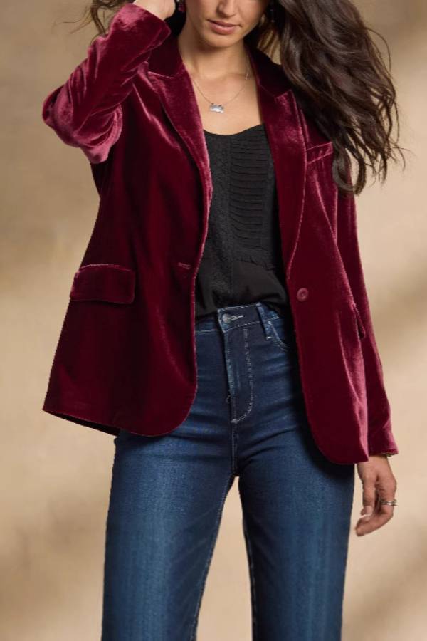 Gold Velvet Casual Women's Short Suit