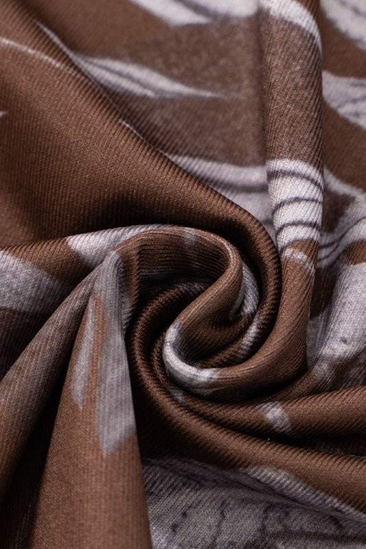 Sexy Floral Print Backless Cross Tie Maxi Dress