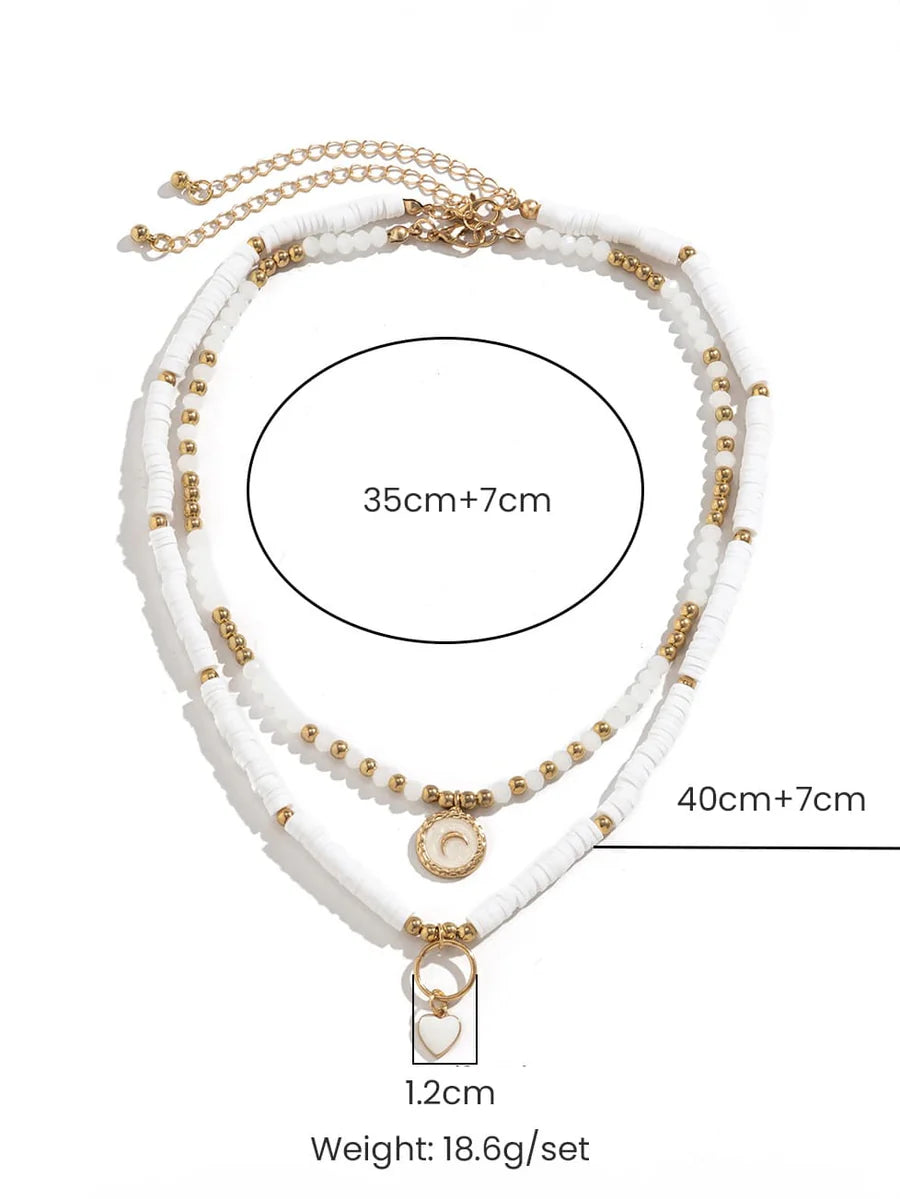 Boho Heart Crystal Necklace