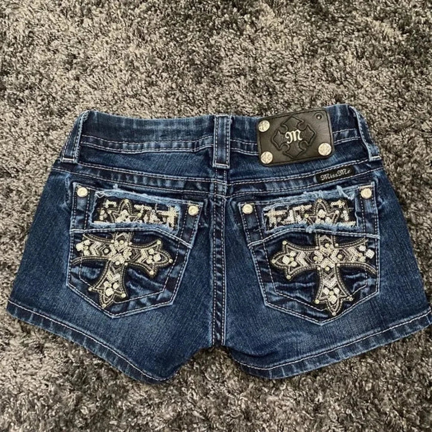 Cross Pocket Embroidery Short