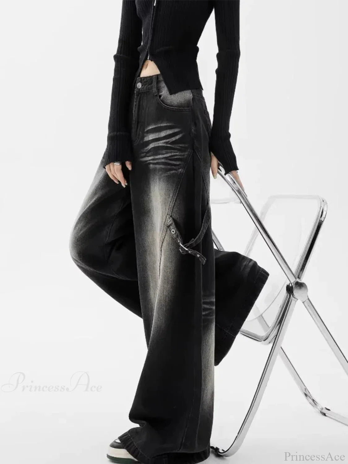 Dark Medieval 2000s Direct Denim Pant