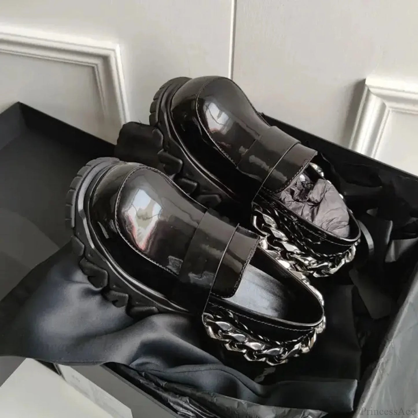 Dark Medieval Bulky Heel Tennis Shoe