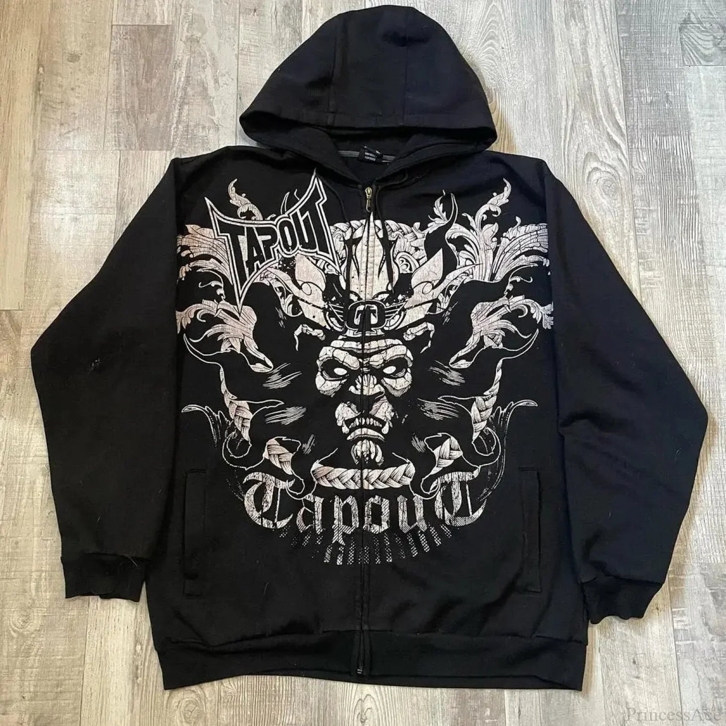 Dark Skull Design Zip Hoodie