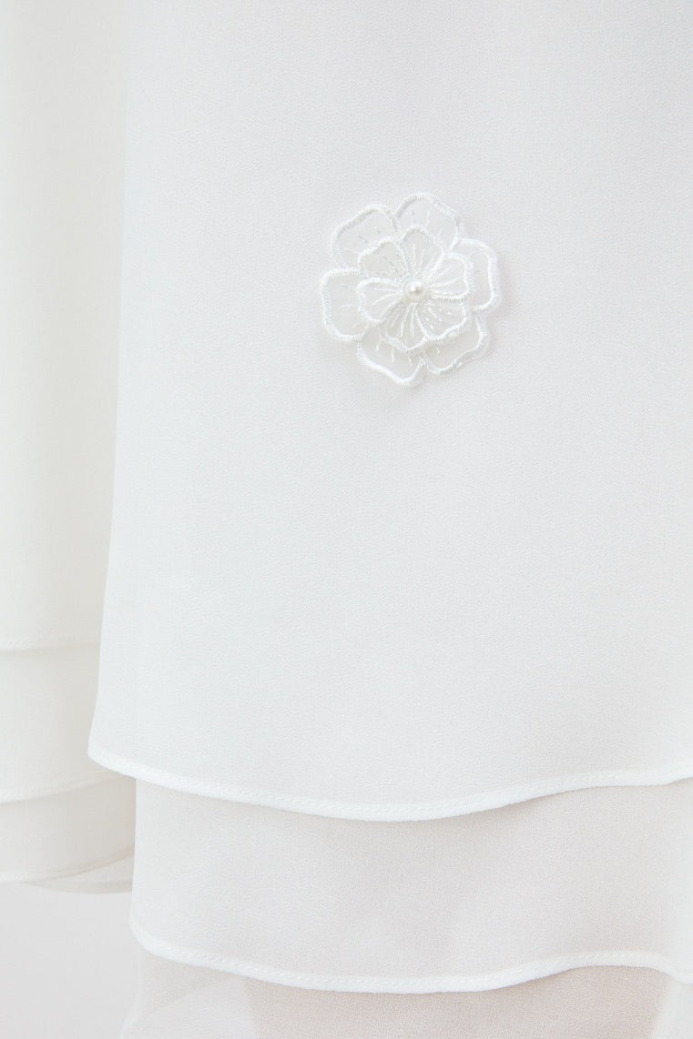 3D Floral Chiffon Halter Cocktail Dress