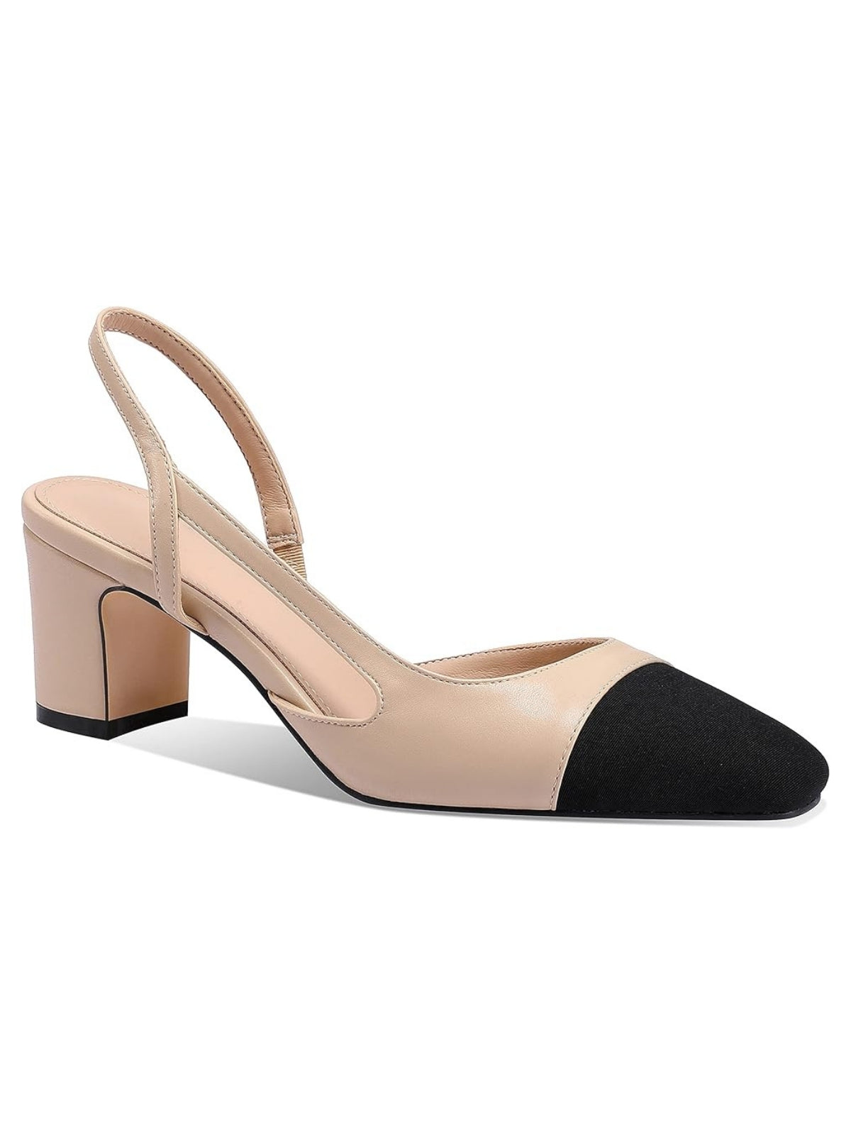 BICOLORE SLINGBACK WITH ELEGANT HEEL