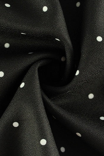 Polka Dot V-Neck Sleeveless A-Line Mini Dress