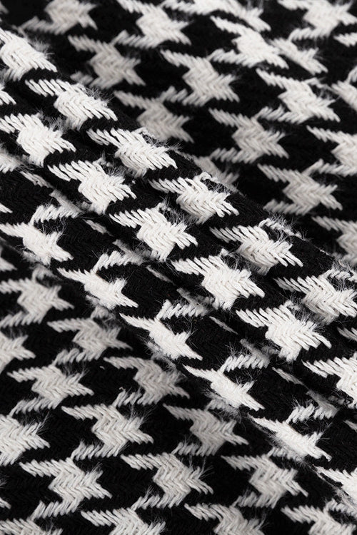 Long Houndstooth Trench High End Overcoat