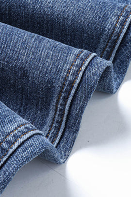 Ripped Raw Hem High Waist Jean