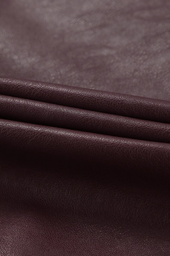 Vintage Red PU Leather Jacket