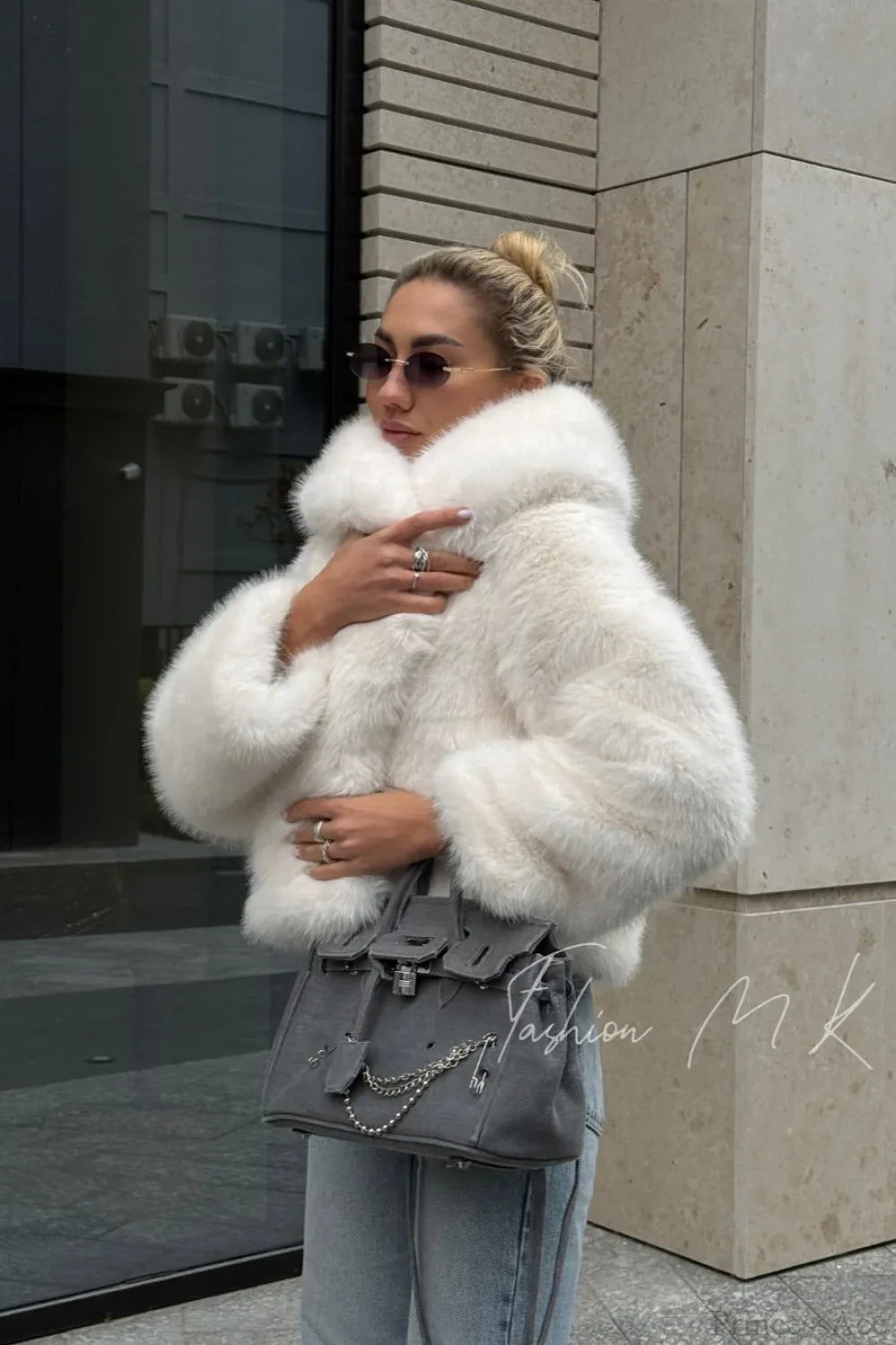 Faux Fur Collared Warm Longline Coat