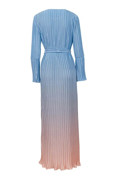 Claire Pleated Gradient Maxi Dress