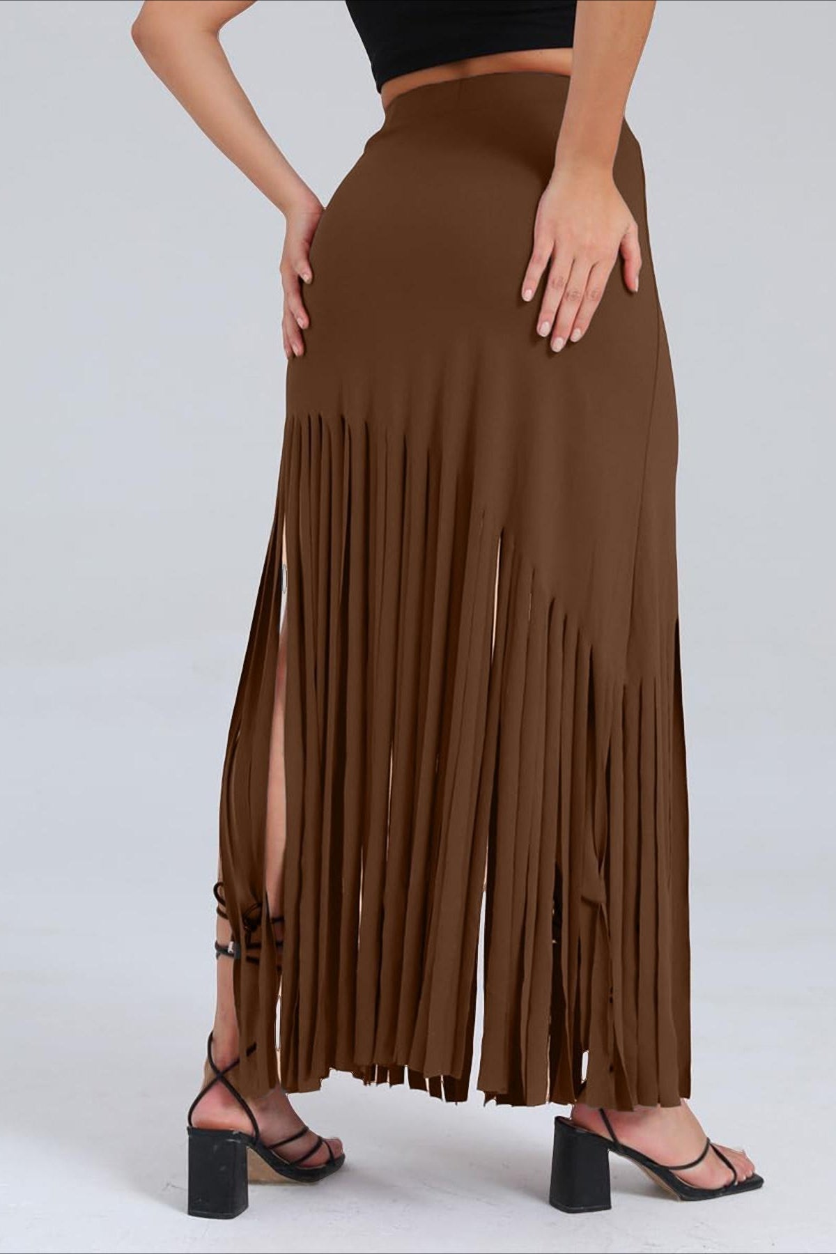 Goth Fringe Punk Mini Skirt