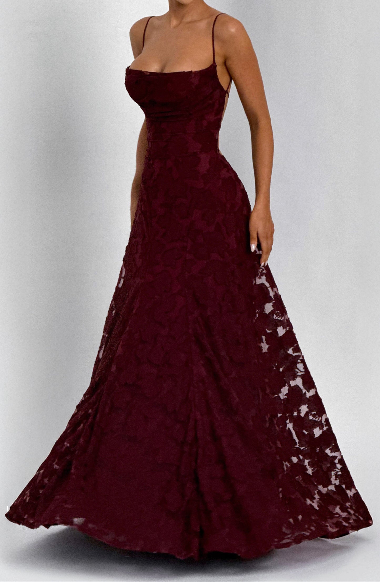 Bella Maxi Dress - Cherry Lacquer
