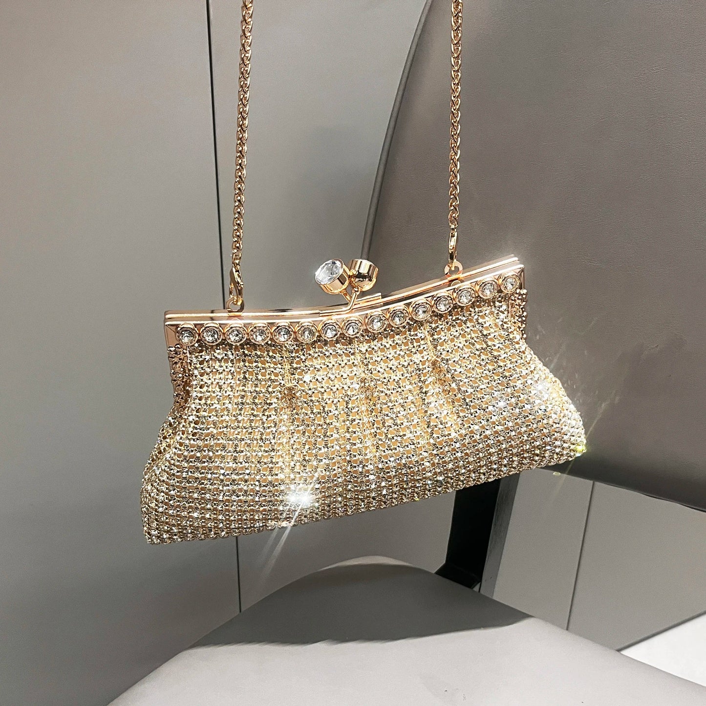 Handmade Rhinestones Evening Clutch Purse Designer Bag