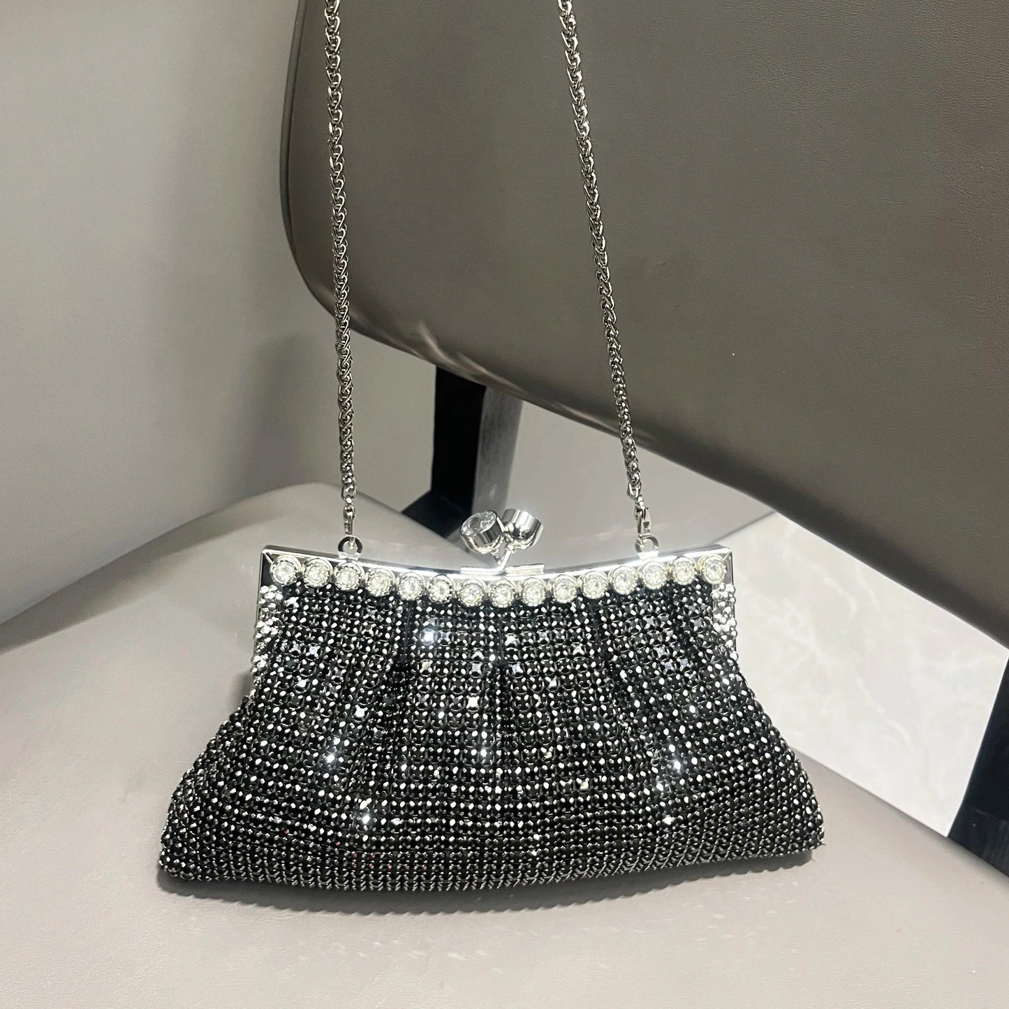 Handmade Rhinestones Evening Clutch Purse Designer Bag