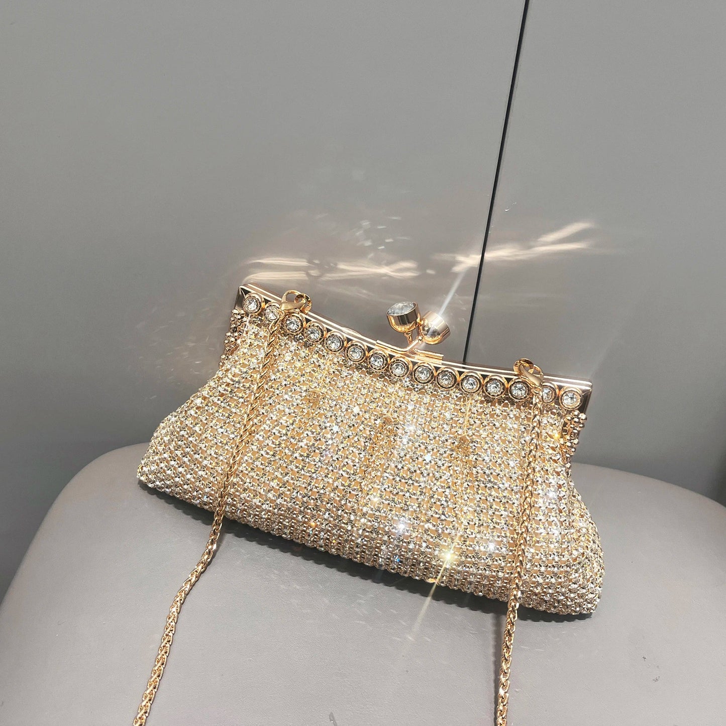 Handmade Rhinestones Evening Clutch Purse Designer Bag