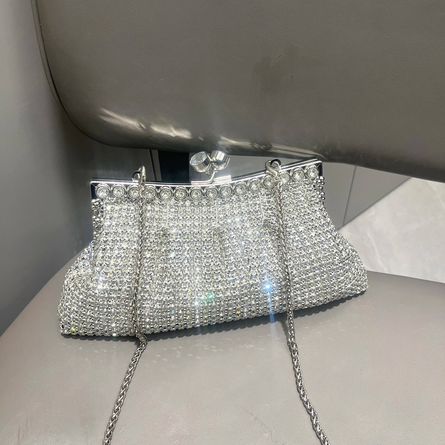 Handmade Rhinestones Evening Clutch Purse Designer Bag