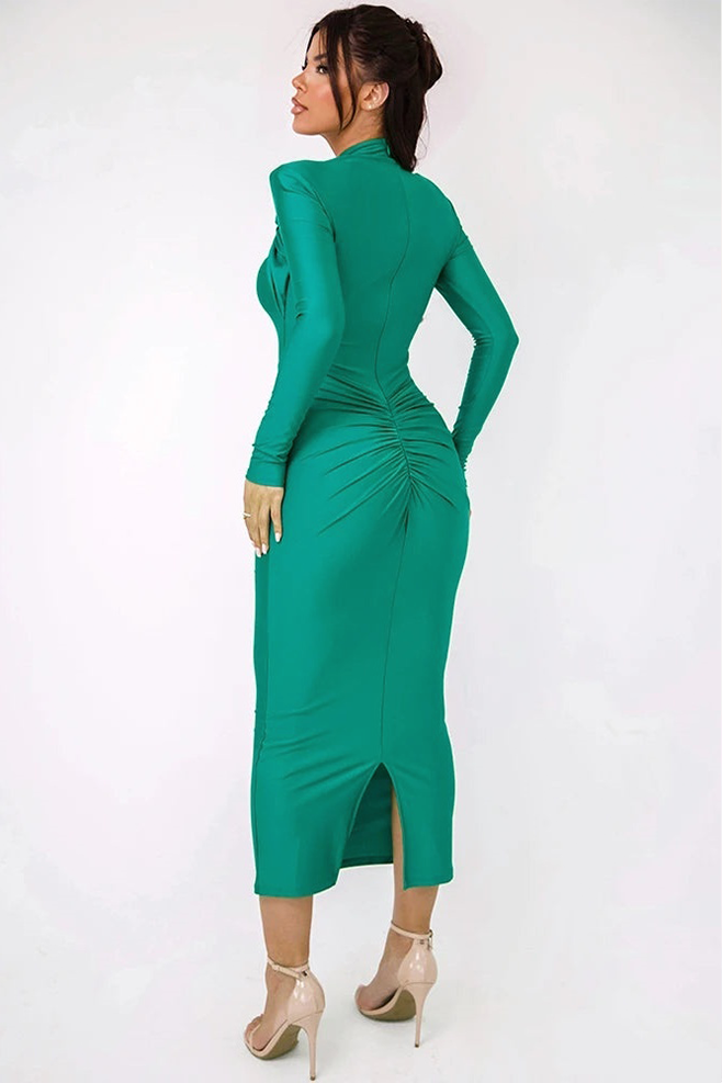 Catherine Hollow Out Ruched Maxi Dress