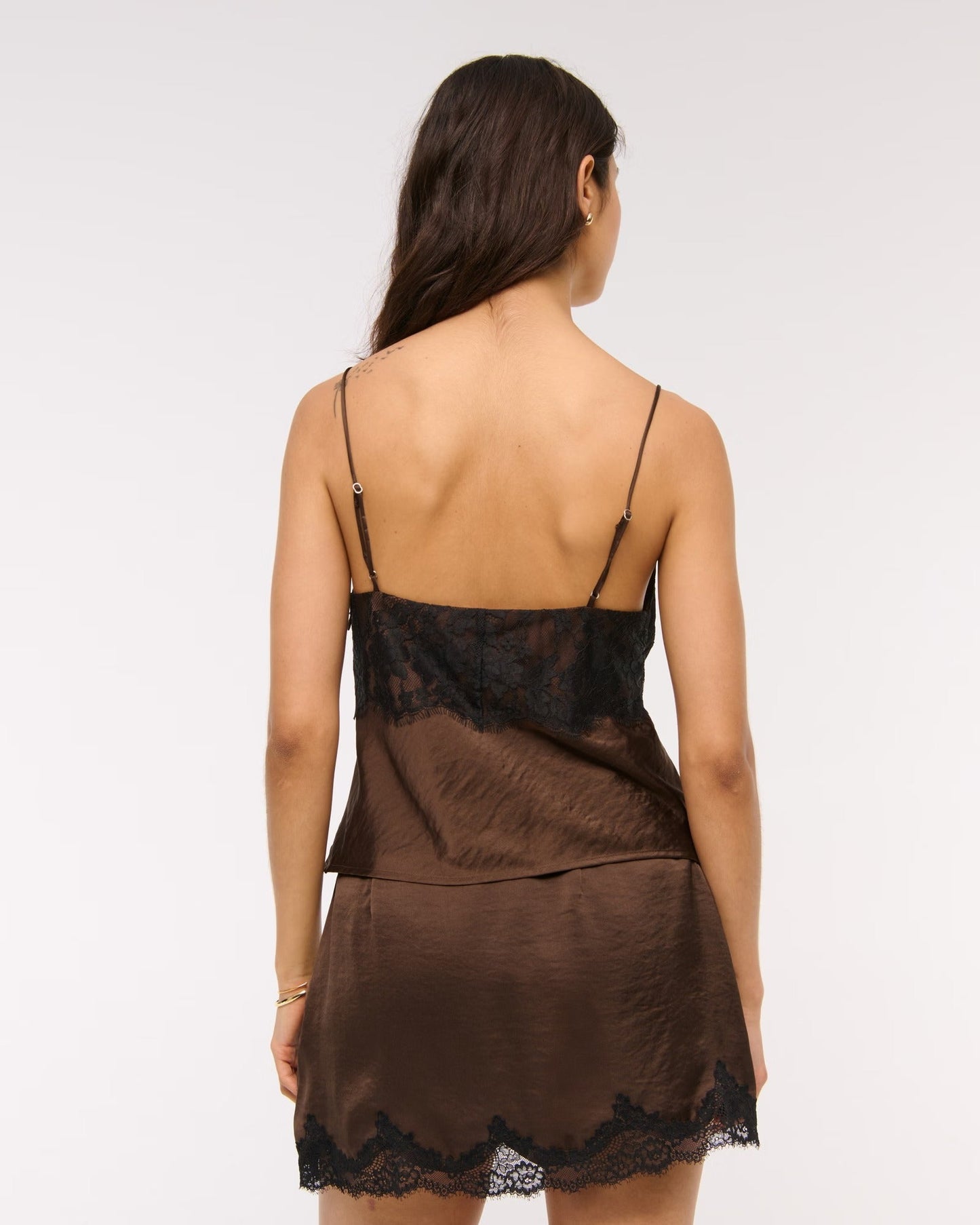 Textured Satin Skirt with Statement Jacket & Bodysuit