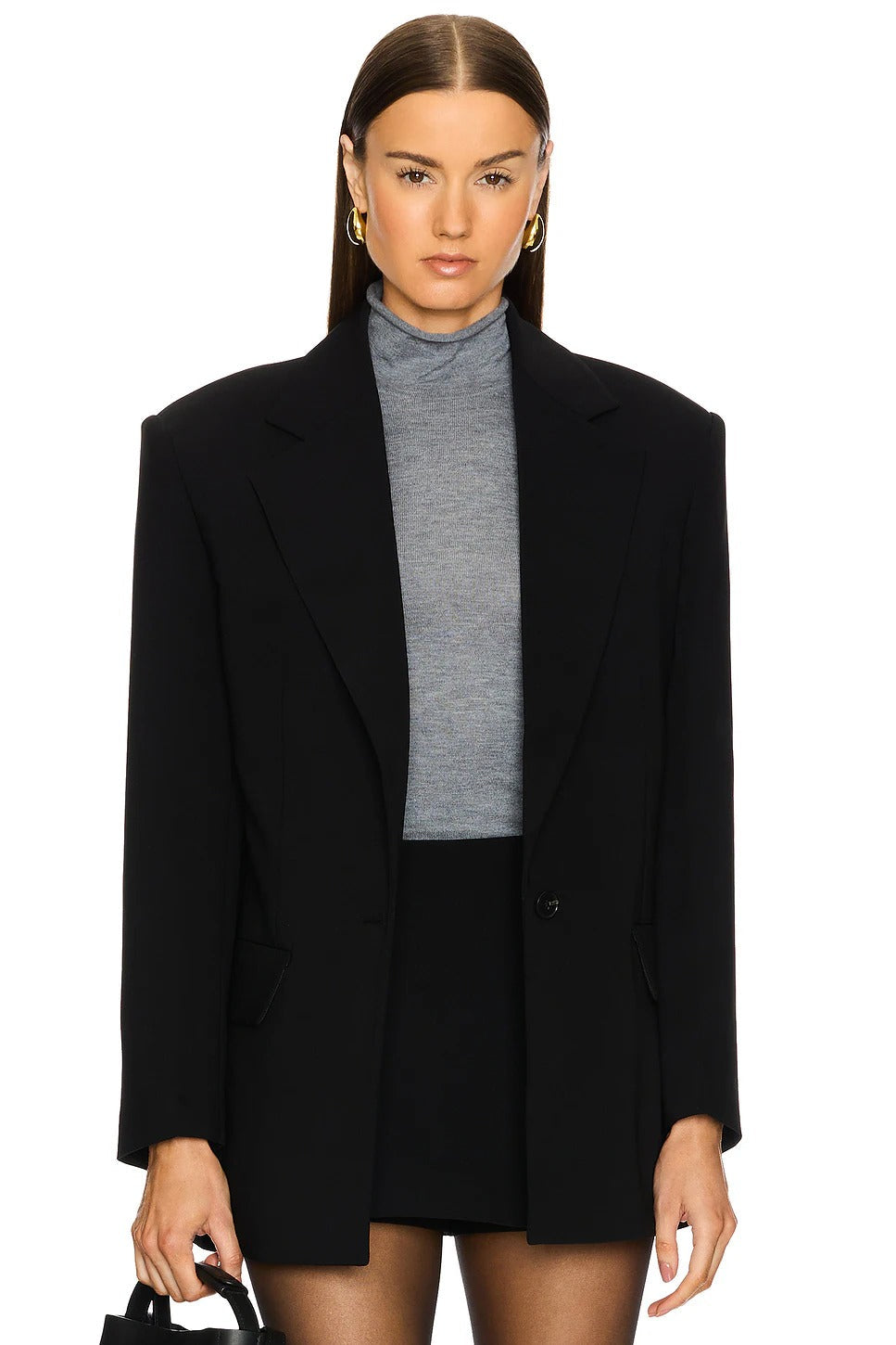Textured Satin Skirt with Statement Jacket & Bodysuit