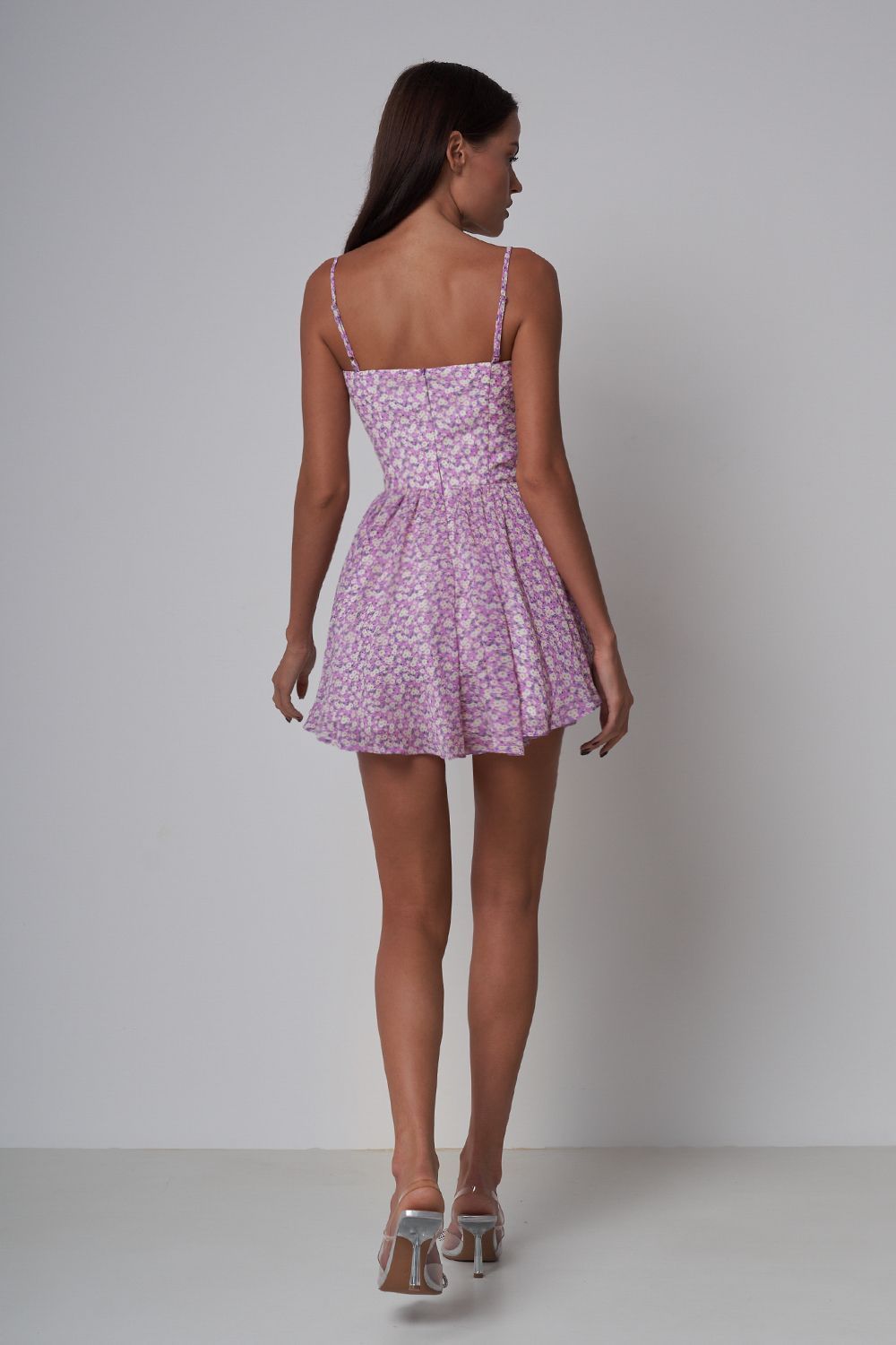 Floral Cami Halter Neck Mini Dress