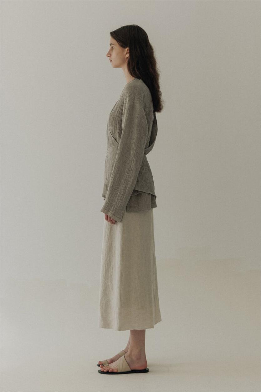 Vintage Wrapover Long Sleeve Shirt
