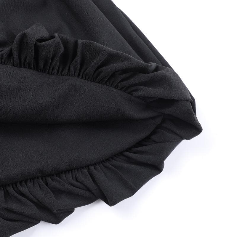 Square neck backless ruched cami mini dress