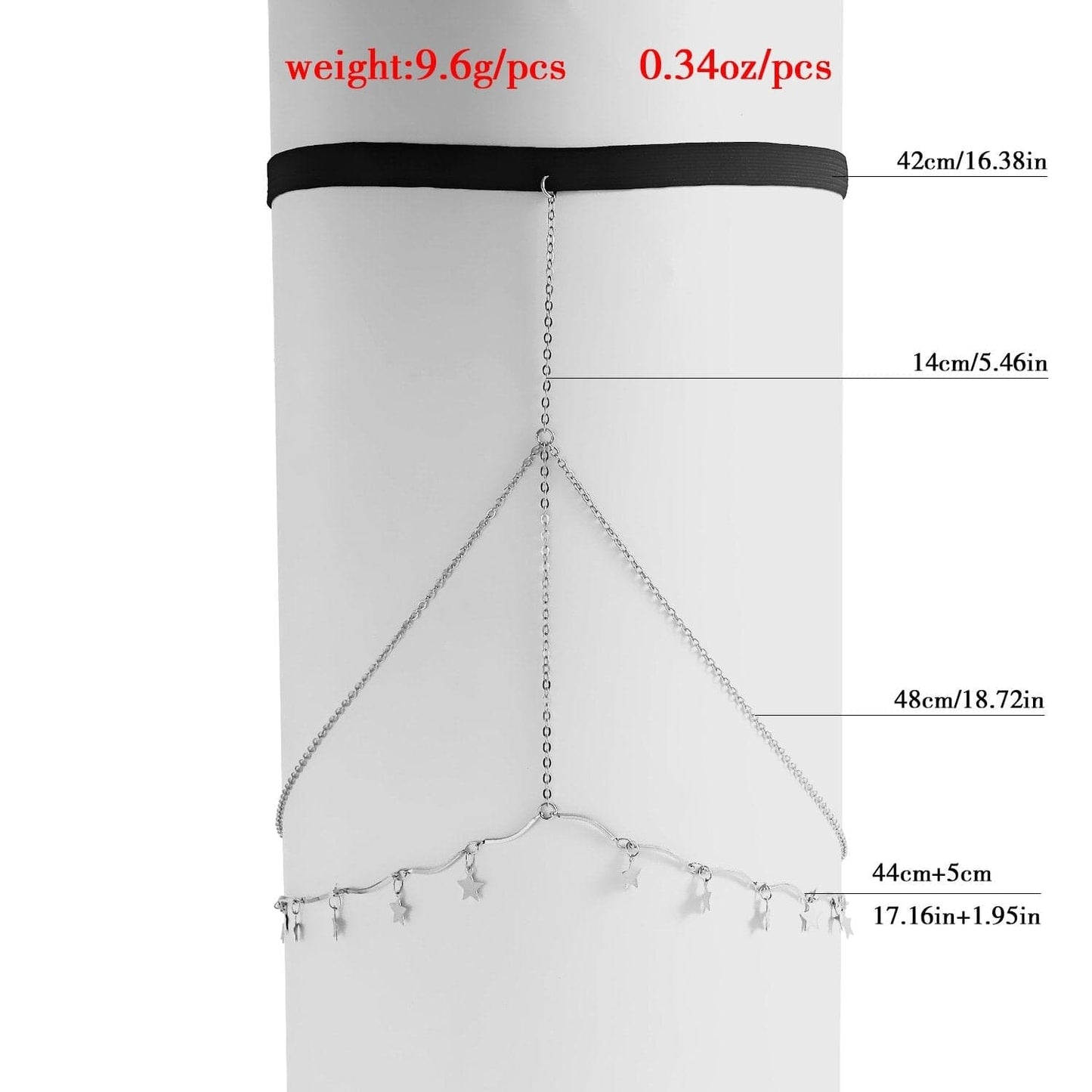 Pendant decor 3 pcs thigh chain