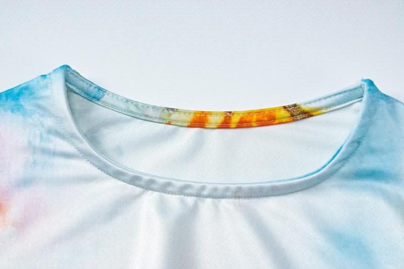 Long sleeve crewneck flower print contrast maxi dress-final-sale